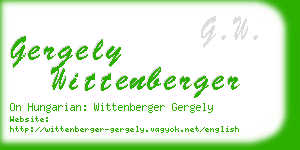 gergely wittenberger business card